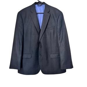 Chaps Men’s Charcoal Gray Blazer Sport Coat 46R Lined Classic Fit